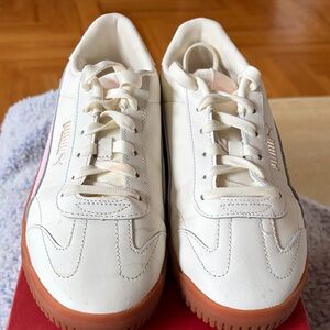 Puma Classic White Sneakers with Gum Sole